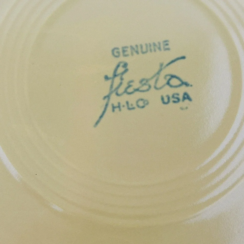 Vintage Fiesta Yellow Chop Plate 12